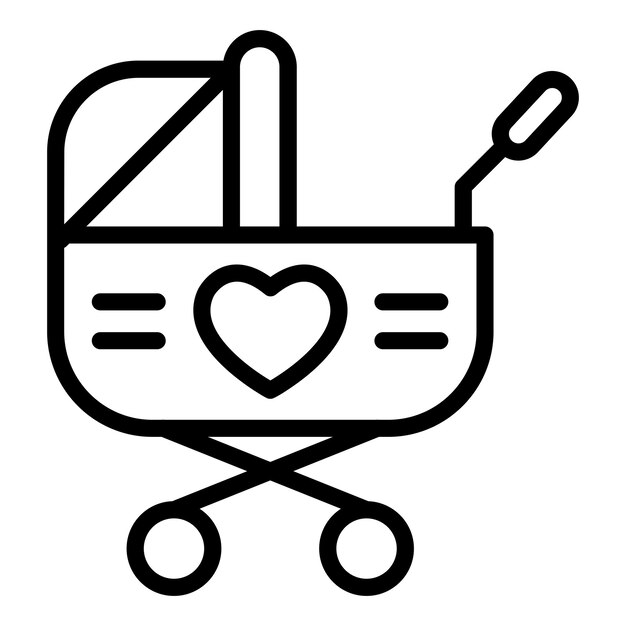 Estilo del icono del cochecito de diseño vectorial