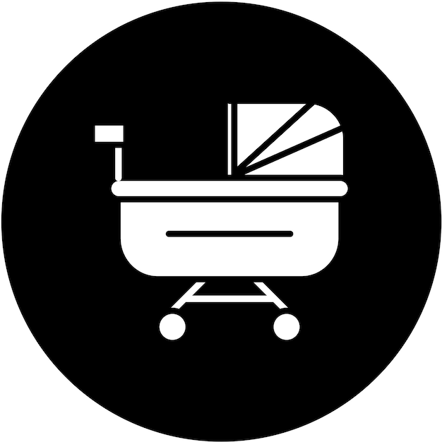 Estilo del icono del cochecito de diseño vectorial