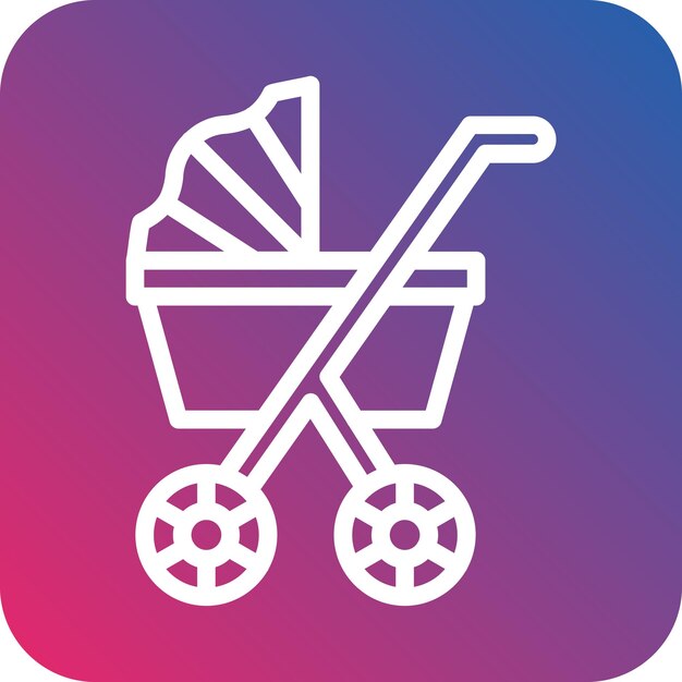 Estilo del icono del cochecito