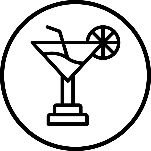 Estilo de icono de cóctel de diseño vectorial