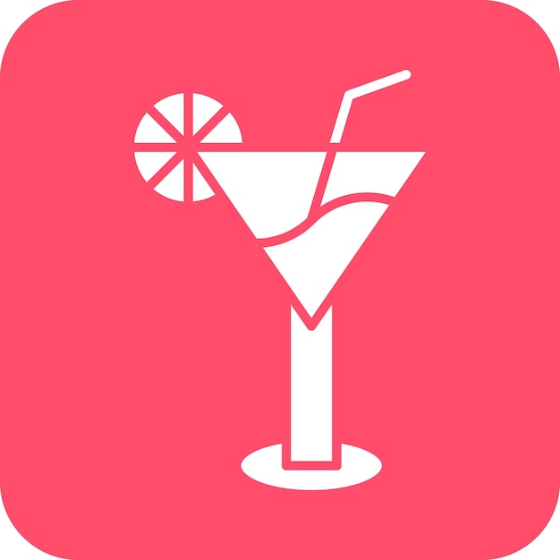 Estilo de icono de cóctel de diseño vectorial