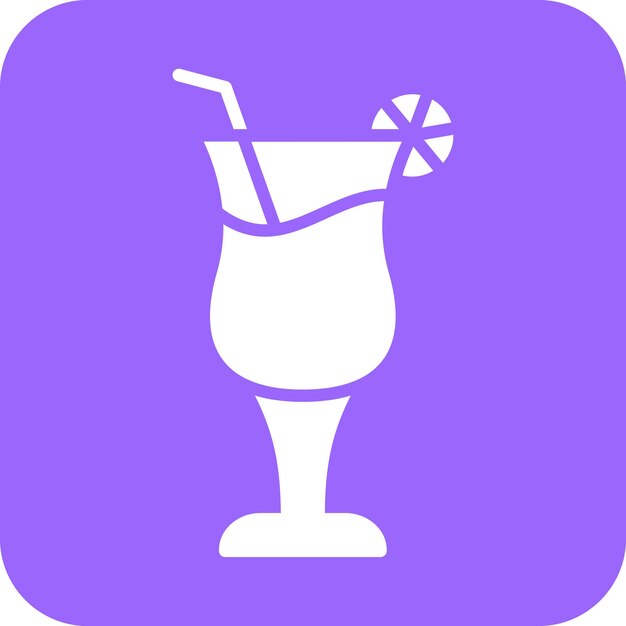Estilo de icono de cóctel de diseño vectorial