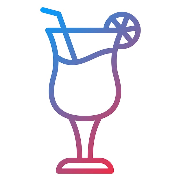 Estilo de icono de cóctel de diseño vectorial