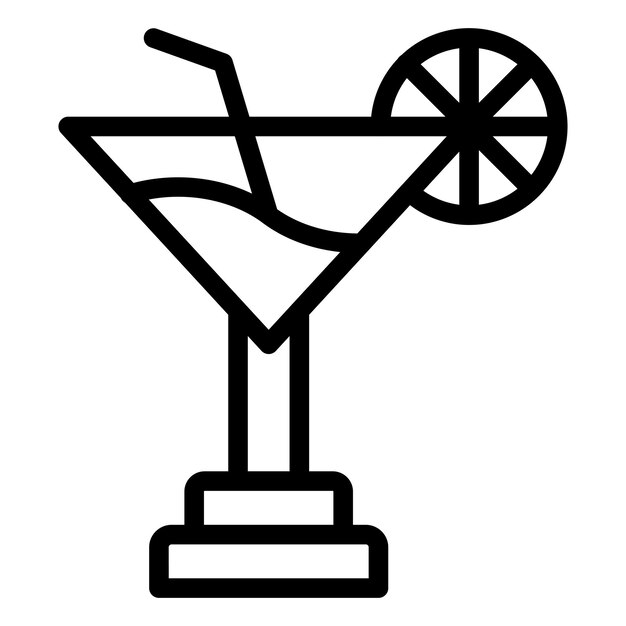Estilo de icono de cóctel de diseño vectorial