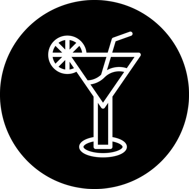 Estilo de icono de cóctel de diseño vectorial