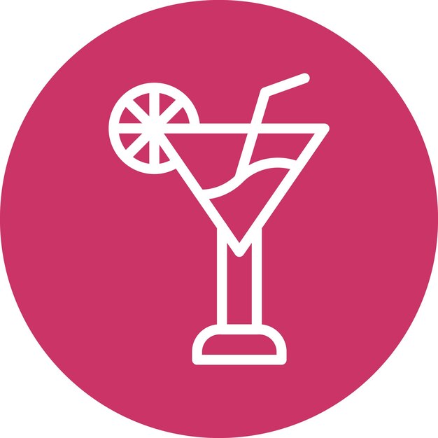 Estilo de icono de cóctel de diseño vectorial