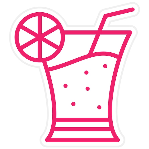 Estilo de icono de cóctel de diseño vectorial