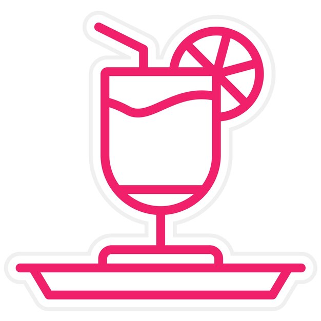 Estilo de icono de cóctel de diseño vectorial