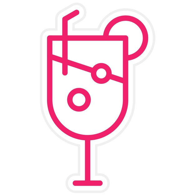 Estilo de icono de cóctel de diseño vectorial