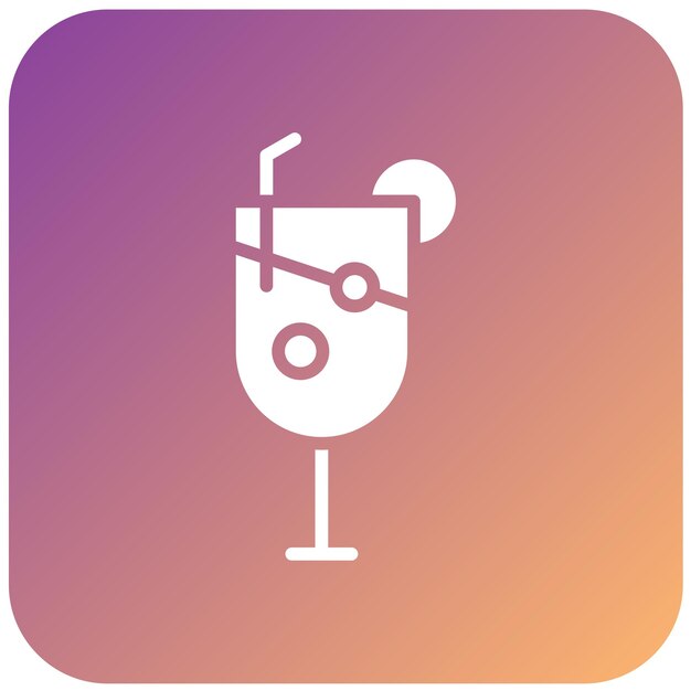 Estilo de icono de cóctel de diseño vectorial
