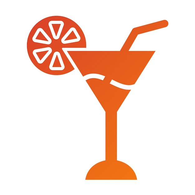 Estilo de icono de cóctel de diseño vectorial