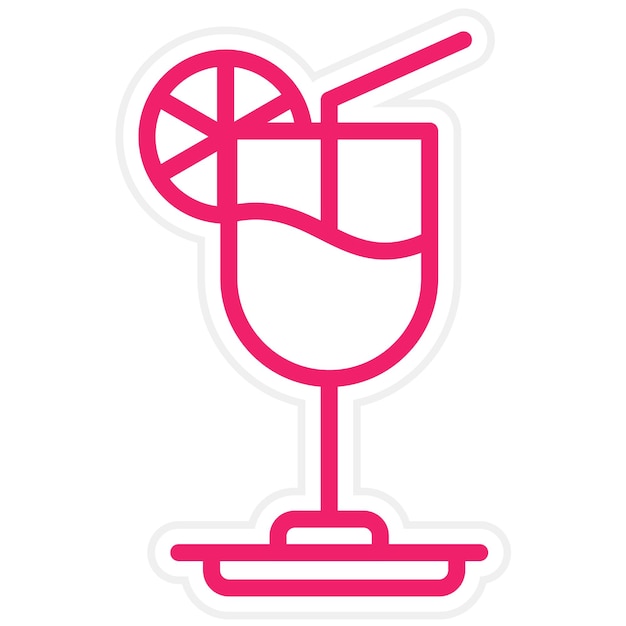 Estilo de icono de cóctel de diseño vectorial