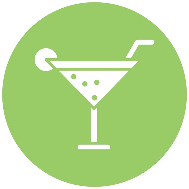 Estilo de icono de cóctel de diseño vectorial
