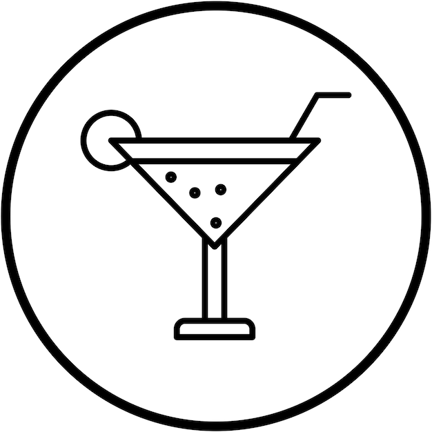 Estilo de icono de cóctel de diseño vectorial