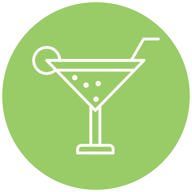 Estilo de icono de cóctel de diseño vectorial