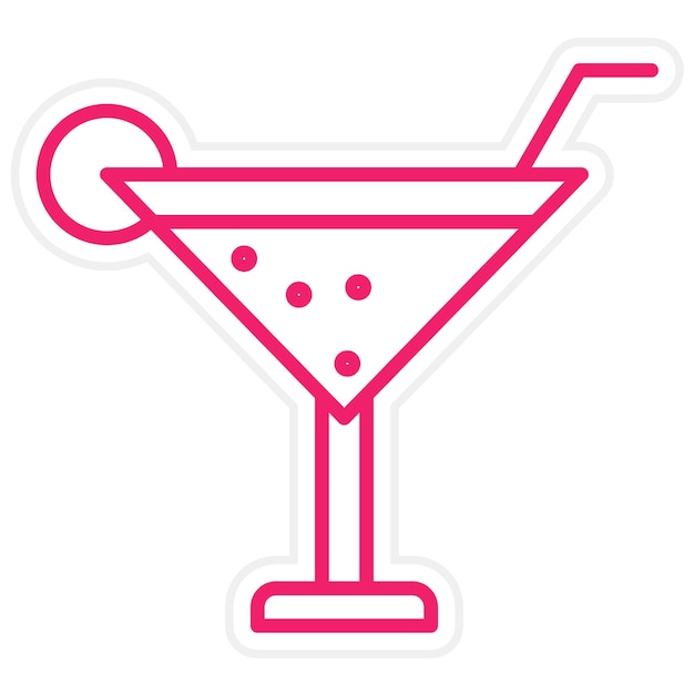Estilo de icono de cóctel de diseño vectorial