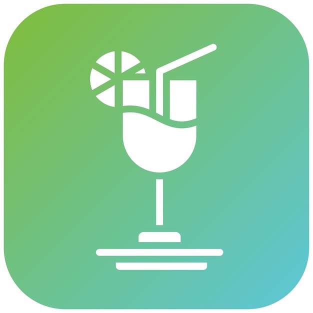 Estilo de icono de cóctel de diseño vectorial