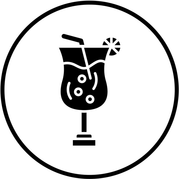 Estilo de icono de cóctel de diseño vectorial