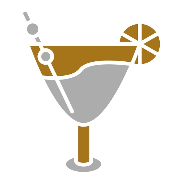 Estilo de icono de cóctel de diseño vectorial