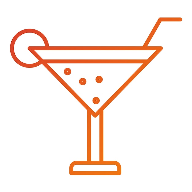 Estilo de icono de cóctel de diseño vectorial