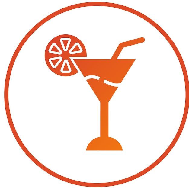Estilo de icono de cóctel de diseño vectorial