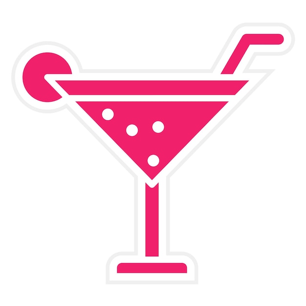 Estilo de icono de cóctel de diseño vectorial