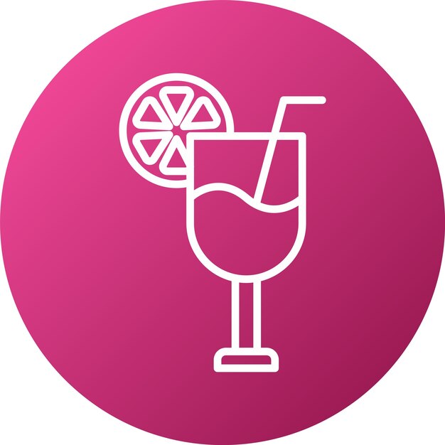 Estilo de icono de cóctel de diseño vectorial