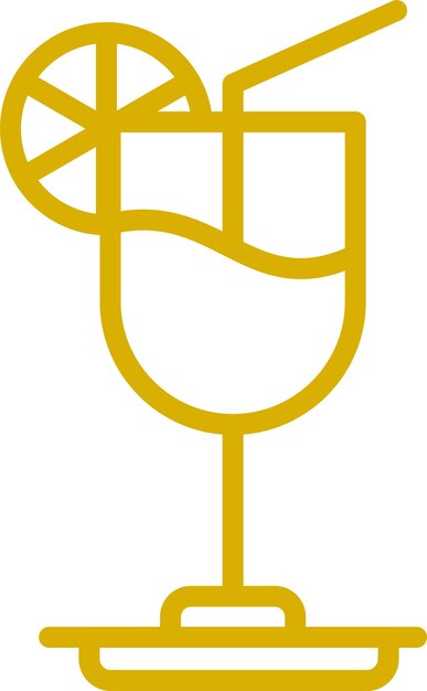 Estilo de icono de cóctel de diseño vectorial