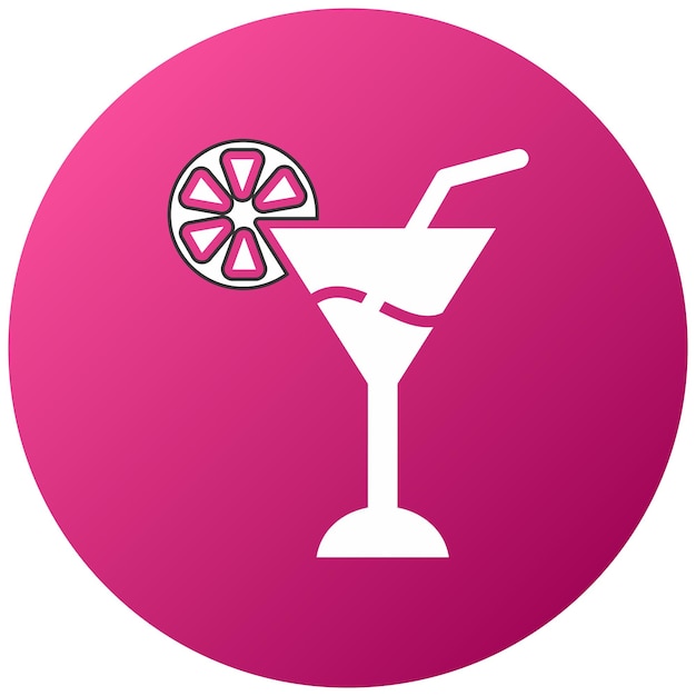 Estilo de icono de cóctel de diseño vectorial