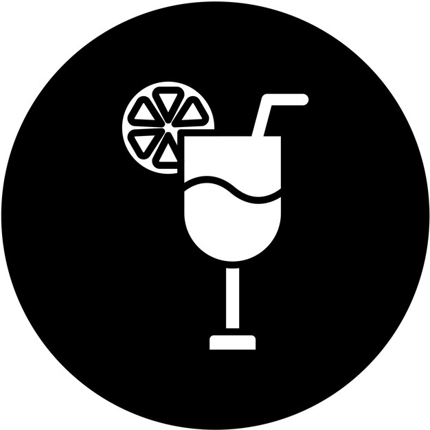 Estilo de icono de cóctel de diseño vectorial