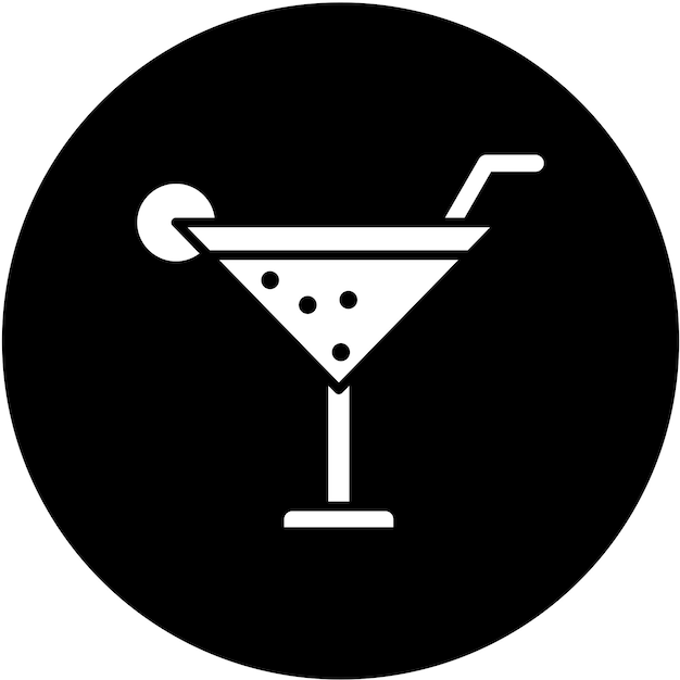 Estilo de icono de cóctel de diseño vectorial