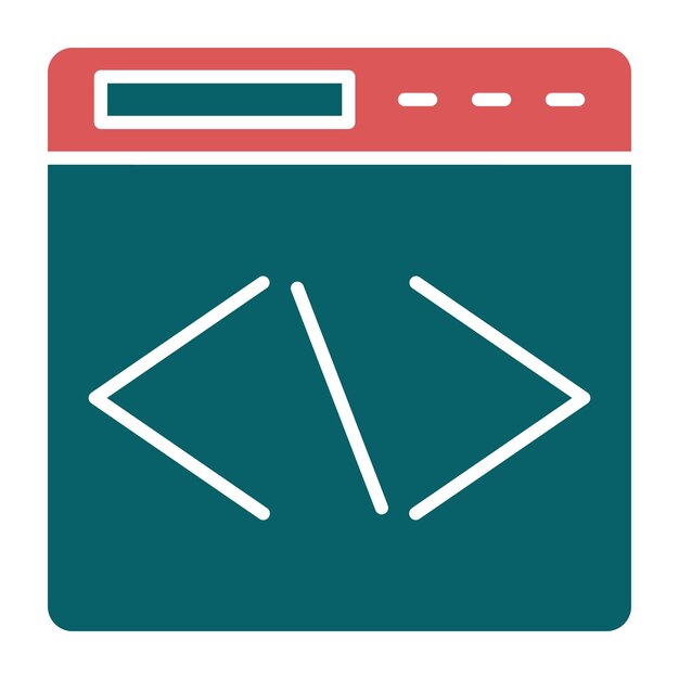 Estilo del icono de codificación de diseño vectorial
