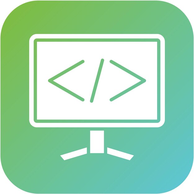 Estilo del icono de codificación de diseño vectorial