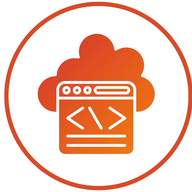 Estilo del icono de codificación de diseño vectorial