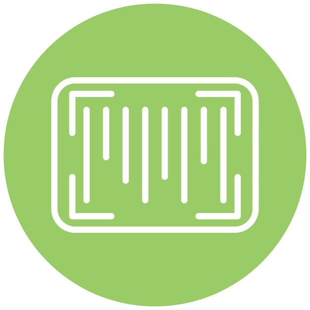 Estilo de icono de código de barras de diseño vectorial