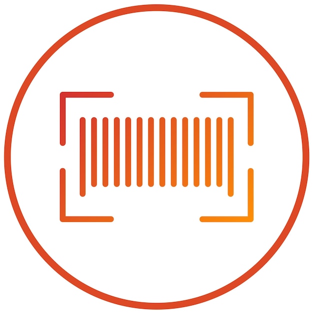 Estilo de icono de código de barras de diseño vectorial