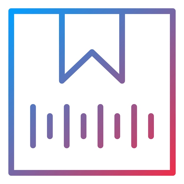 Estilo del icono del código de barras del paquete