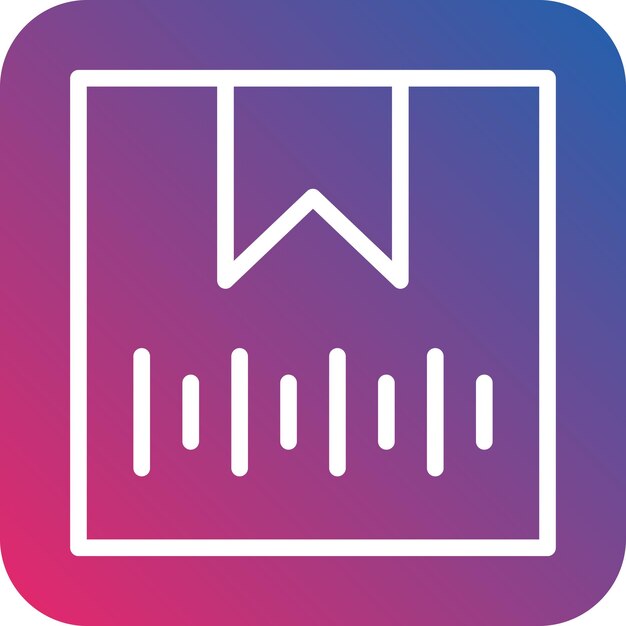 Estilo del icono del código de barras del paquete