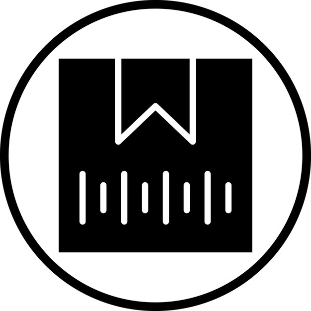 Estilo del icono del código de barras del paquete