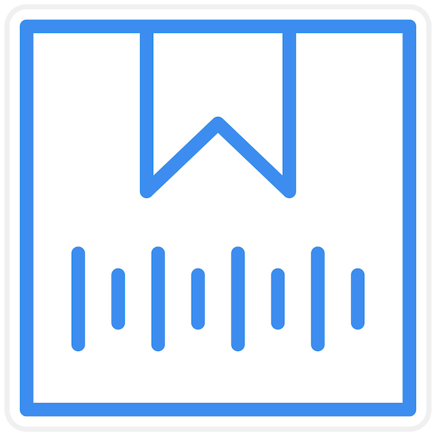 Estilo del icono del código de barras del paquete