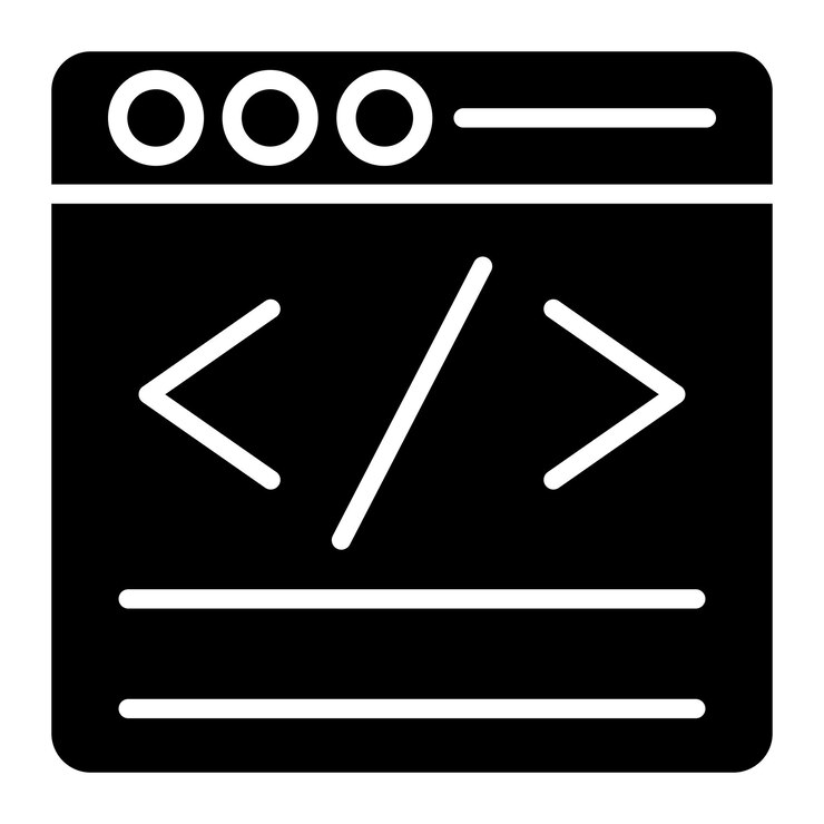 Vector estilo del icono del código de diseño vectorial