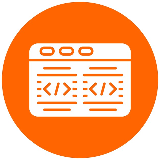 Estilo del icono del código de diseño vectorial