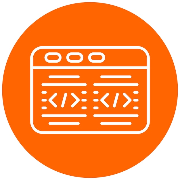 Estilo del icono del código de diseño vectorial