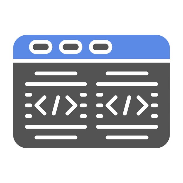 Estilo del icono del código de diseño vectorial