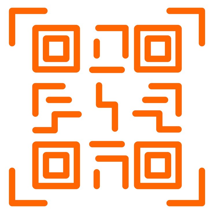 Vector estilo del icono del código qr
