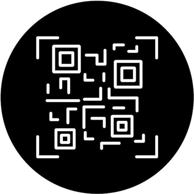 Vector estilo del icono del código qr