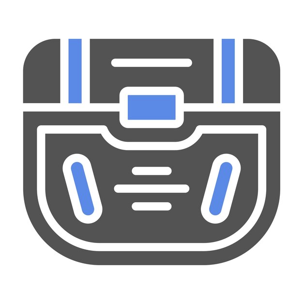 Estilo del icono del cofre de diseño vectorial