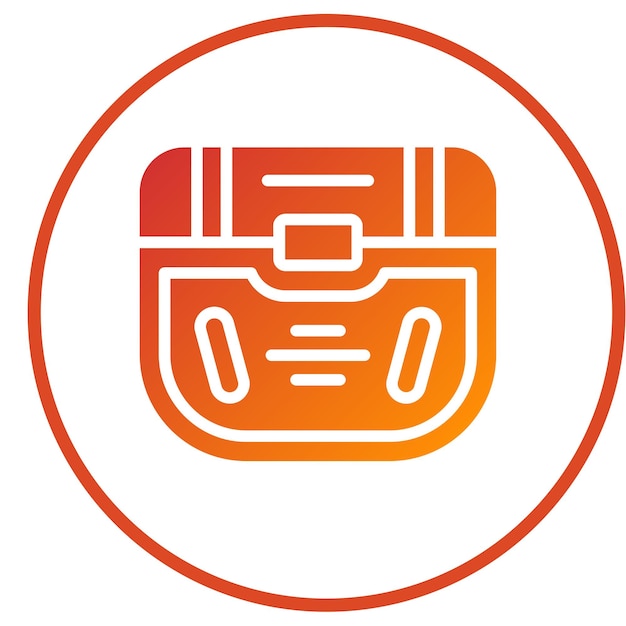 Estilo del icono del cofre de diseño vectorial