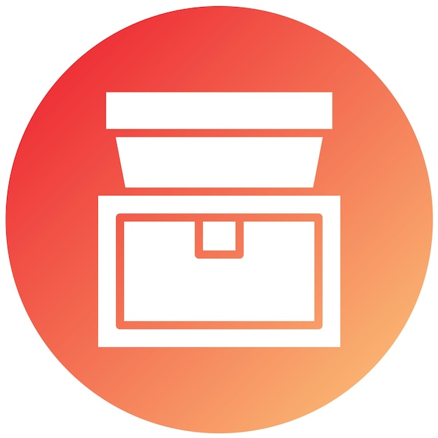 Estilo del icono del cofre del tesoro de diseño vectorial