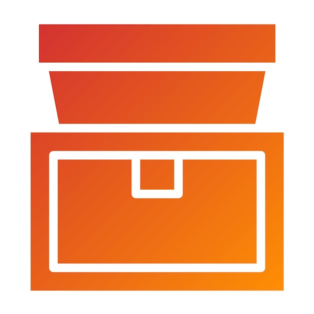 Estilo del icono del cofre del tesoro de diseño vectorial